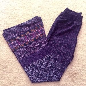 Purple Patterned Pants